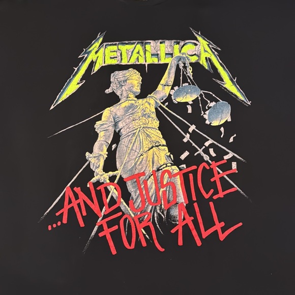 METALLICA 🤘🏼 t-shirt XXL vintage metal black shirt. And Justice For All! - 👀! - Picture 5 of 7